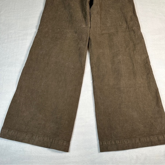 Pilcro tan corduroy pant wide leg long tall mid rise - Picture 6 of 10